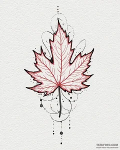 Tat tattoo sketch, maple leaves with crisp ge... - эскиз тату (№1753272241_0, 23.07.2025 12:04) — Tatufoto.com
