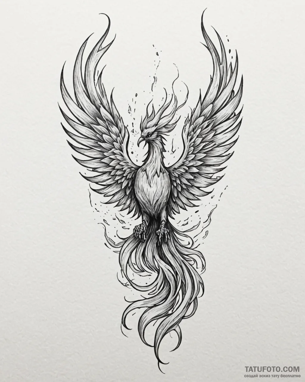 Tat tattoo sketch, painter’s brush strokes fo... - эскиз тату (№1753272343_0, 23.07.2025 12:05) — Tatufoto.com