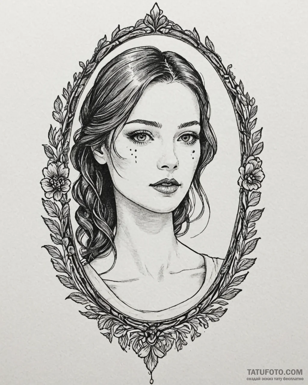 Eskizto, tattoo sketch, sally side mirror clo... - эскиз тату (№1753273496_0, 23.07.2025 12:24) — Tatufoto.com