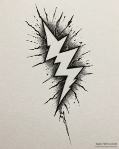 Tattoo sketch, electric lightning bolt pierci... - эскиз тату (№1753276692_0, 23.07.2025 13:18) — Tatufoto.com