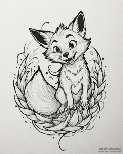 Tattoo sketch, nick wilde sly grin with fox t... - эскиз тату (№1753278193_0, 23.07.2025 13:43) — Tatufoto.com