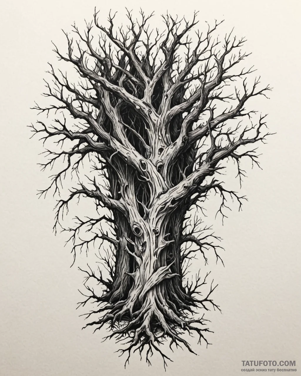 Tat tattoo sketch, thorny vines wrapping anci... - эскиз тату (№1753279326_0, 23.07.2025 14:02) — Tatufoto.com
