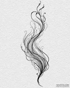 Tattoo sketch, thin abstract lines flowing gr... - эскиз тату (№1753279411_0, 23.07.2025 14:03) — Tatufoto.com