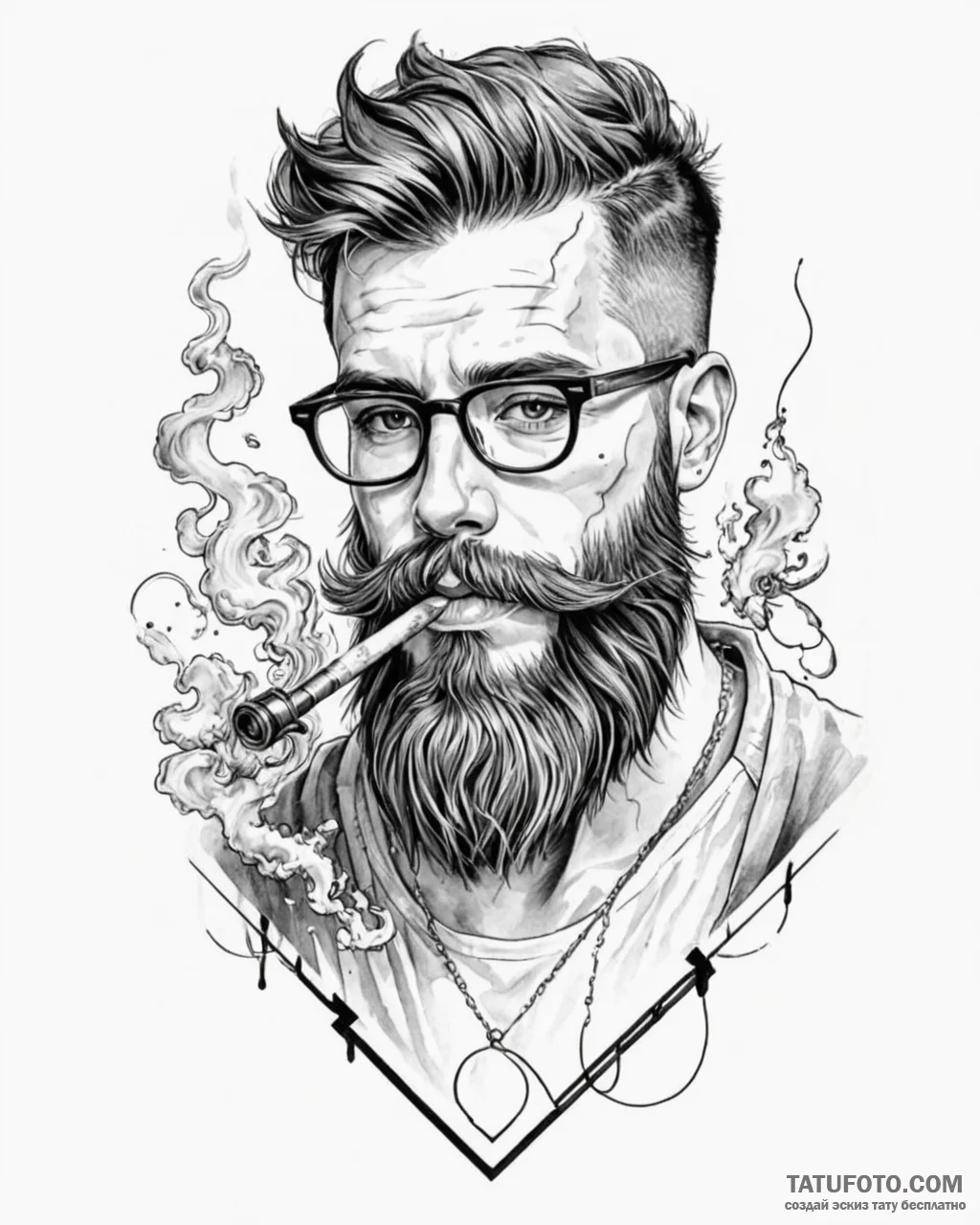 Tat tattoo sketch, hipster with vintage camer… — эскиз тату (№1753279669_0, 23.07.2025 14:07) — Tatufoto.com