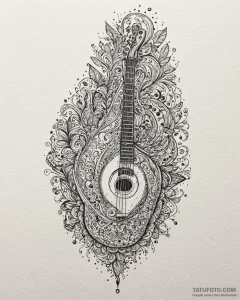 татуировки с музыкальными инструментами, tatt... - эскиз тату (№1753279923_0, 23.07.2025 14:12) — Tatufoto.com