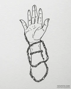 Tattoo sketch, broken chains falling away fro... - эскиз тату (№1753280101_0, 23.07.2025 14:15) — Tatufoto.com