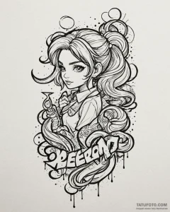 Tattoo sketch, ralph and vanellope silhouette... - эскиз тату (№1753280189_0, 23.07.2025 14:16) — Tatufoto.com