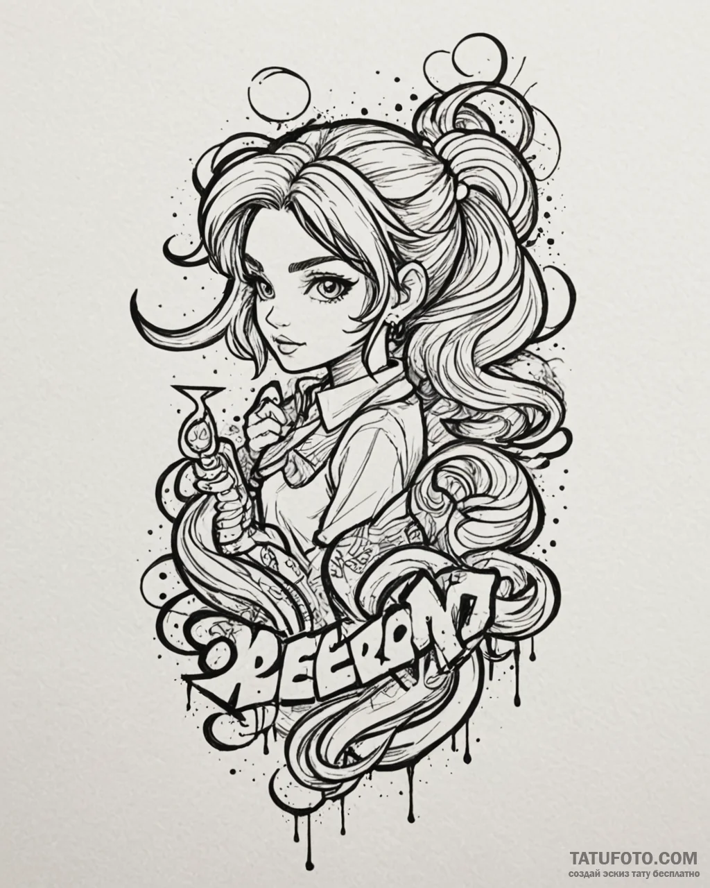 Tattoo sketch, ralph and vanellope silhouette... - эскиз тату (№1753280189_0, 23.07.2025 14:16) — Tatufoto.com