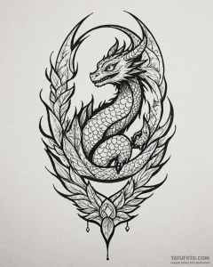 Tattoo sketch, toothless paw print with drago... - эскиз тату (№1753280783_0, 23.07.2025 14:26) — Tatufoto.com