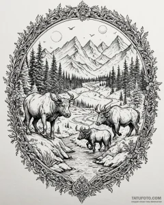 Eskizto, tattoo sketch, manny and herd crossi... - эскиз тату (№1753280871_0, 23.07.2025 14:27) — Tatufoto.com