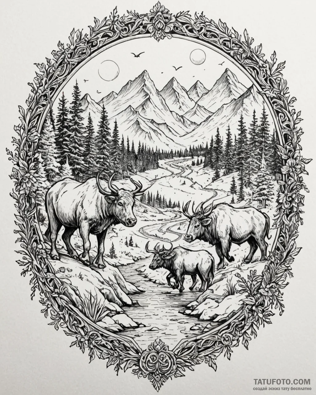 Eskizto, tattoo sketch, manny and herd crossi... - эскиз тату (№1753280871_0, 23.07.2025 14:27) — Tatufoto.com