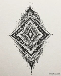 Tat tattoo sketch, xibalba with tribal patter... - эскиз тату (№1753281486_0, 23.07.2025 14:38) — Tatufoto.com