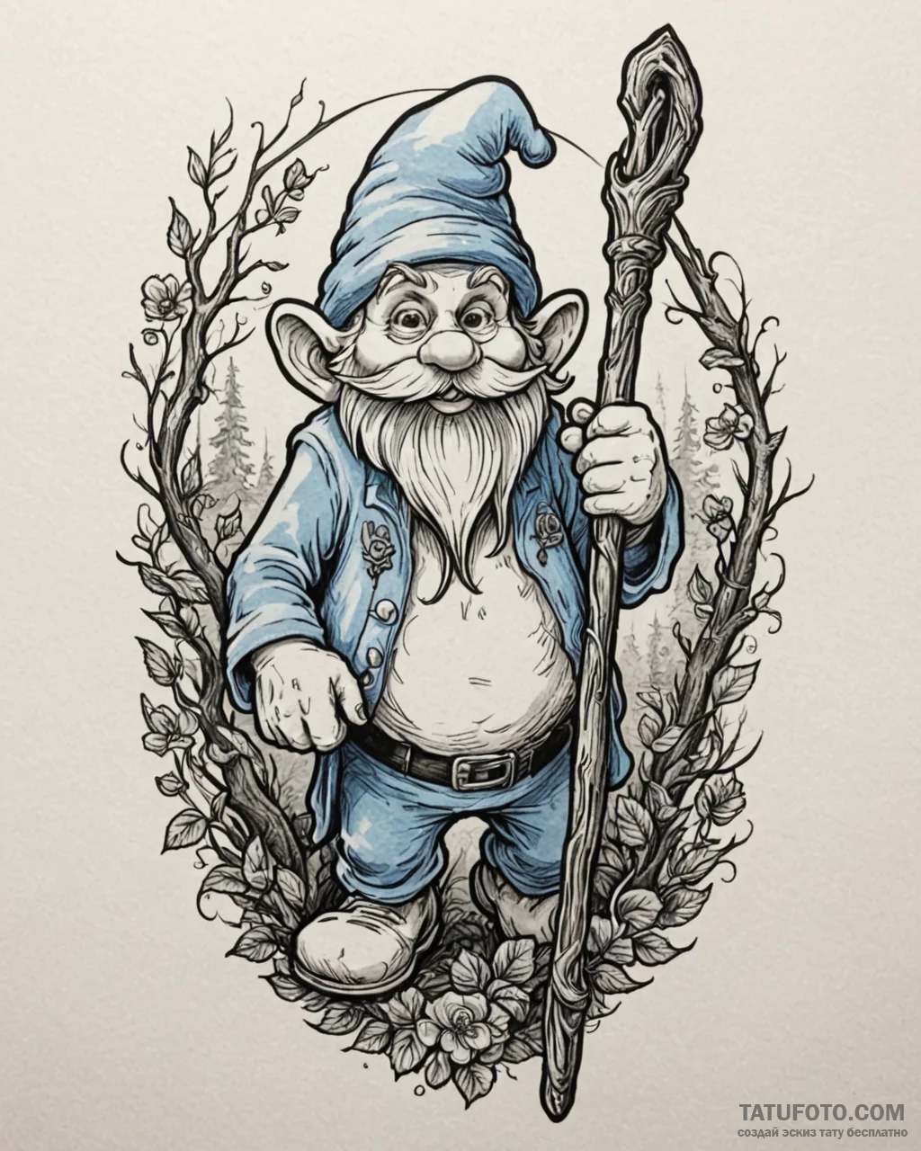 Tattoo sketch, papa smurf, the smurfs (2011),... - эскиз тату (№1753283412_0, 23.07.2025 15:10) — Tatufoto.com