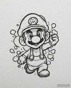 супер марио братья в кино (the super mario br... - эскиз тату (№1753283676_0, 23.07.2025 15:14) — Tatufoto.com