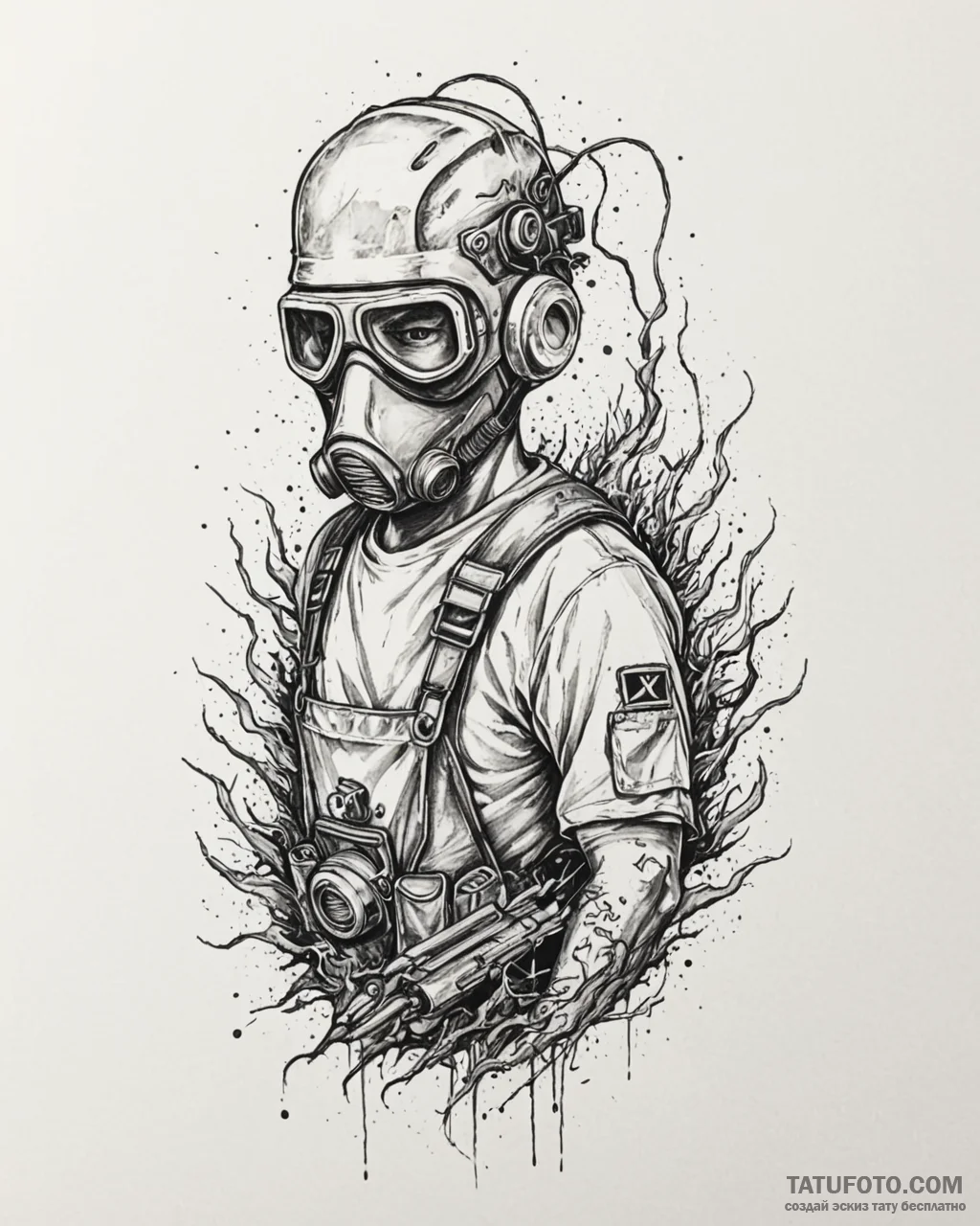 Eskizto, tattoo sketch, rodney with sparks an... - эскиз тату (№1753285872_0, 23.07.2025 15:51) — Tatufoto.com