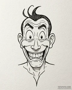 Eskizto, tattoo sketch, sid goofy face with e... - эскиз тату (№1753286360_0, 23.07.2025 15:59) — Tatufoto.com