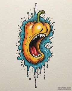 Tattoo sketch, morph shape-shifting with flui... - эскиз тату (№1753287501_0, 23.07.2025 16:18) — Tatufoto.com
