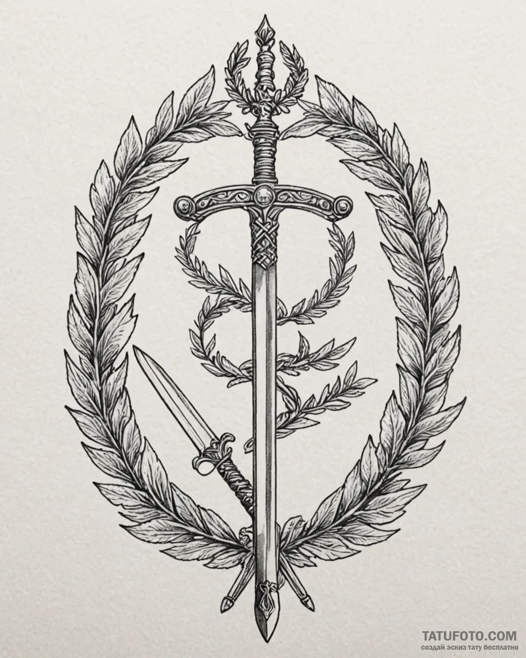 Tat tattoo sketch, police badge entwined with... - эскиз тату (№1753287593_0, 23.07.2025 16:19) — Tatufoto.com