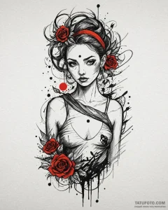 Tat tattoo sketch, fashion designer sketching... - эскиз тату (№1753289087_0, 23.07.2025 16:44) — Tatufoto.com