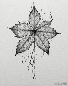 Tat tattoo sketch, hyperrealistic leaf covere... - эскиз тату (№1753289438_0, 23.07.2025 16:50) — Tatufoto.com