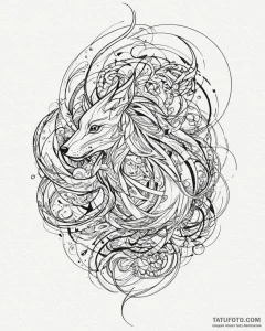 Tat tattoo sketch, abstract animal forms crea... - эскиз тату (№1753289533_0, 23.07.2025 16:52) — Tatufoto.com
