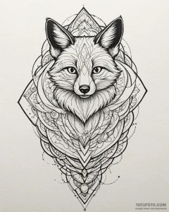 Tattoo sketch, nick wilde sly grin with fox t... - эскиз тату (№1753289711_0, 23.07.2025 16:55) — Tatufoto.com