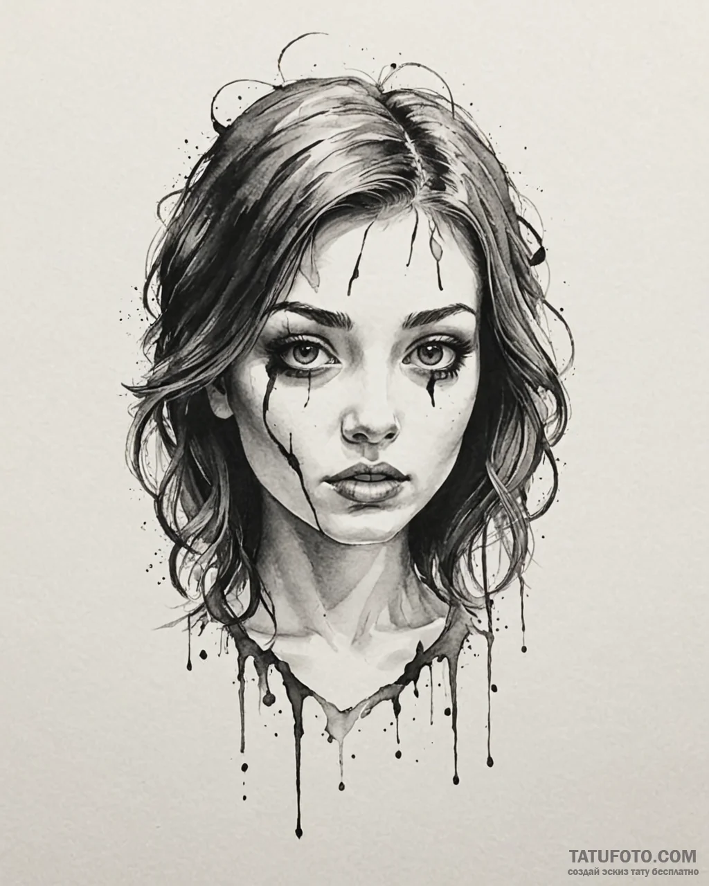 Tattoo sketch, fear hiding behind shadows, my... - эскиз тату (№1753289890_0, 23.07.2025 16:58) — Tatufoto.com