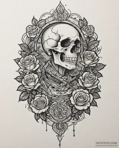 Tattoo sketch, ian stepping through magical p... - эскиз тату (№1753290519_0, 23.07.2025 17:08) — Tatufoto.com
