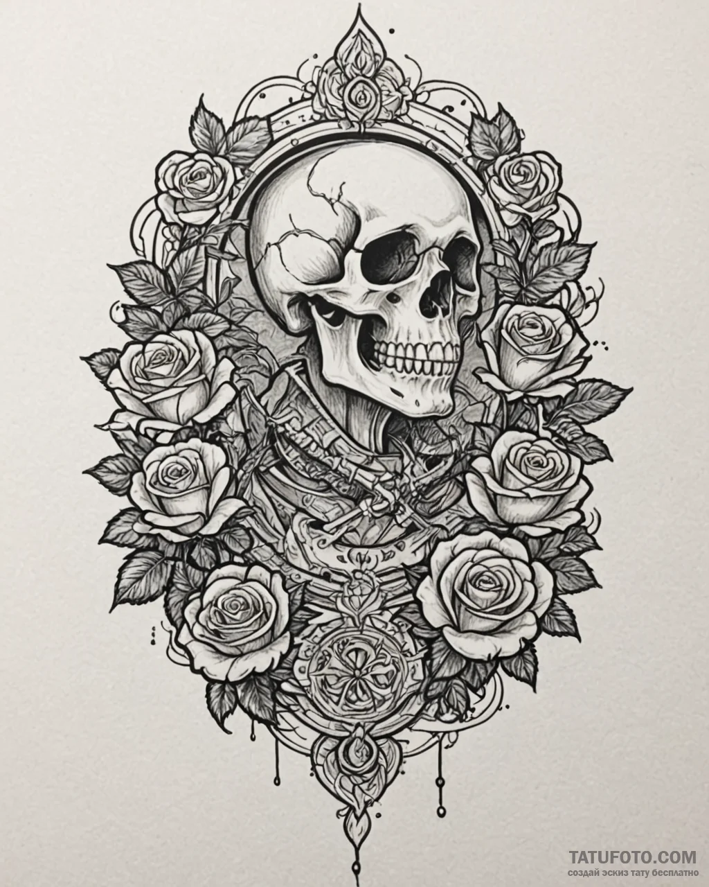 Tattoo sketch, ian stepping through magical p... - эскиз тату (№1753290519_0, 23.07.2025 17:08) — Tatufoto.com