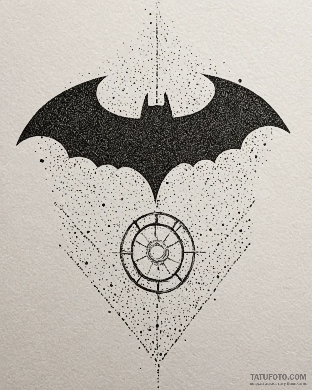 Tattoo sketch, batman lego with bat signal, i... - эскиз тату (№1753290964_0, 23.07.2025 17:16) — Tatufoto.com
