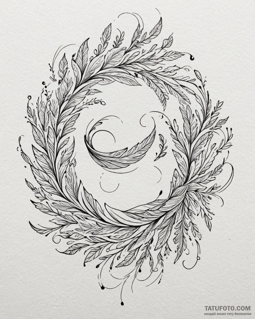 Tat tattoo sketch, swirling wind currents wit… — эскиз тату (№1753292409_0, 23.07.2025 17:40) — Tatufoto.com