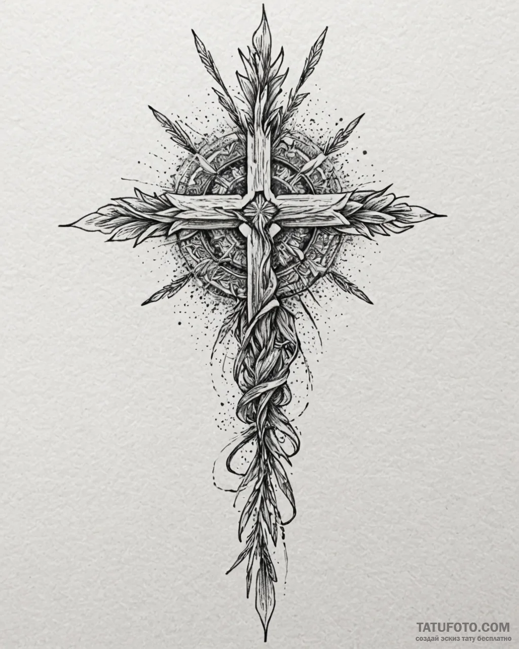 Tat tattoo sketch, delicate reeds bending gen... - эскиз тату (№1753292496_0, 23.07.2025 17:41) — Tatufoto.com