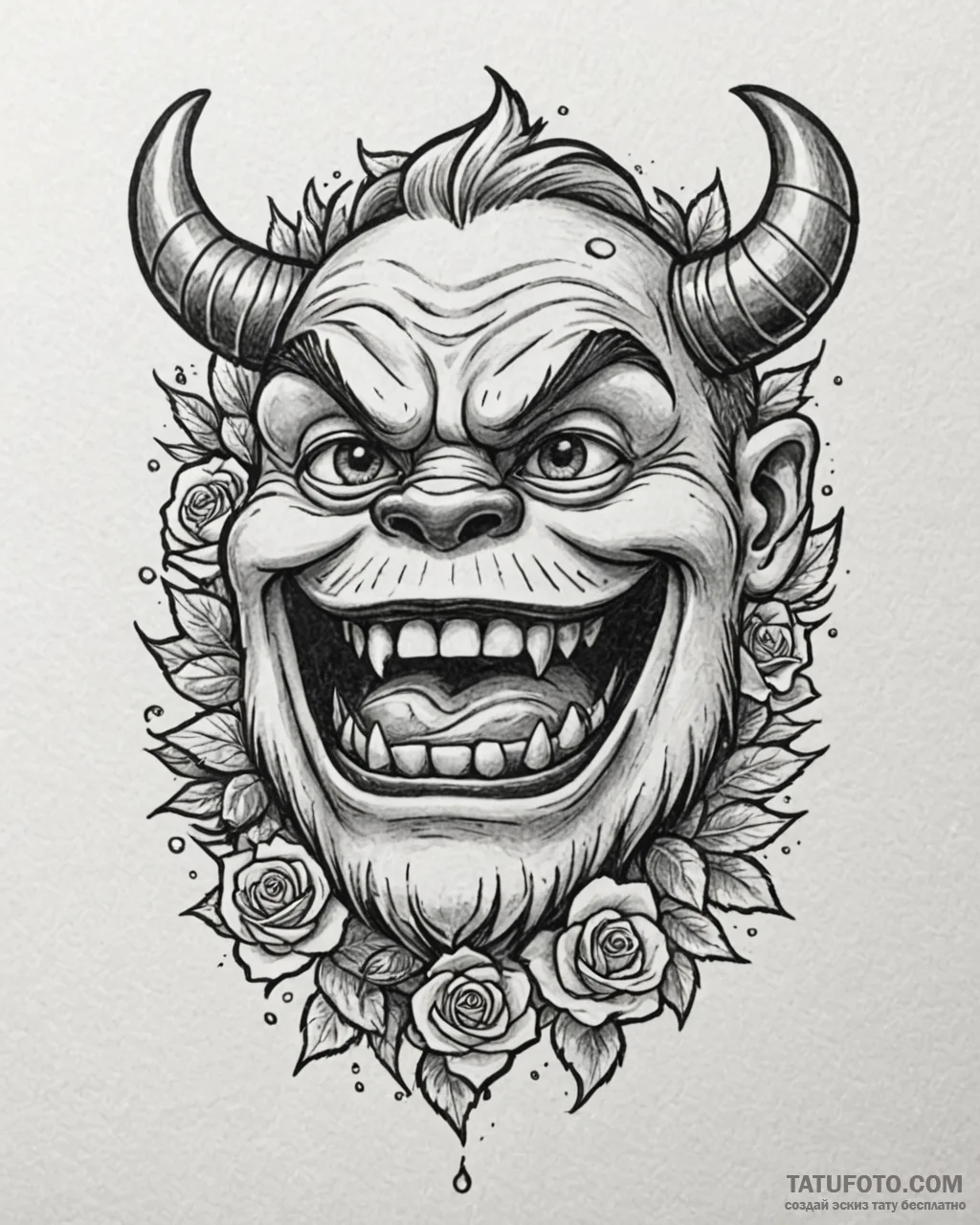 Tattoo sketch, sulley’s face close-up with sm… — эскиз тату (№1753294134_0, 23.07.2025 18:08) — Tatufoto.com