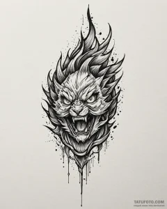 Eskizto, tattoo sketch, dash breaking sound b... - эскиз тату (№1753294654_0, 23.07.2025 18:17) — Tatufoto.com