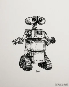 валл-и (wall-e, 2008) - эскиз тату (№1753295341_0, 23.07.2025 18:29) — Tatufoto.com