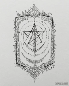 Tat tattoo sketch, leather-bound spellbook op... - эскиз тату (№1753297663_0, 23.07.2025 19:07) — Tatufoto.com