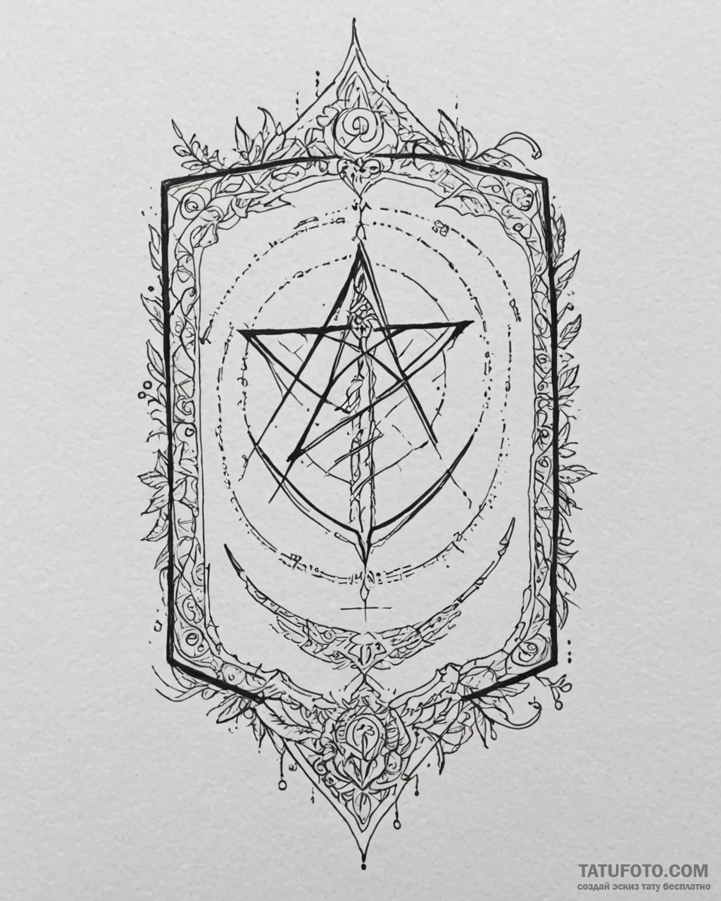 Tat tattoo sketch, leather-bound spellbook op… — эскиз тату (№1753297663_0, 23.07.2025 19:07) — Tatufoto.com