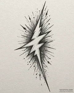 Tattoo sketch, electric lightning bolt pierci... - эскиз тату (№1753298615_0, 23.07.2025 19:23) — Tatufoto.com