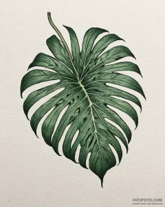 Tattoo sketch, detailed palm leaf with curlin... - эскиз тату (№1753298701_0, 23.07.2025 19:25) — Tatufoto.com