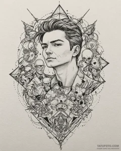 Tattoo sketch, rick mitchell, the mitchells v... - эскиз тату (№1753299393_0, 23.07.2025 19:36) — Tatufoto.com