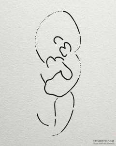 Tattoo sketch, slender line drawing of cat pa... - эскиз тату (№1753302387_0, 23.07.2025 20:26) — Tatufoto.com