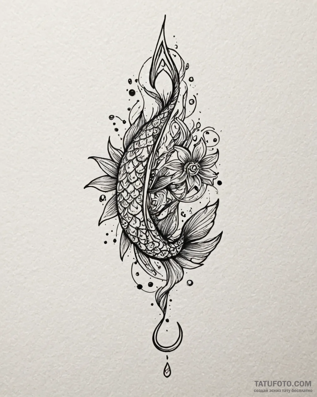 Tattoo sketch, maui with magical fishhook glo... - эскиз тату (№1753303091_0, 23.07.2025 20:38) — Tatufoto.com
