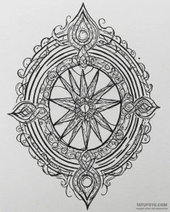 Tat tattoo sketch, mystical sigils glowing wi... - эскиз тату (№1753303353_0, 23.07.2025 20:42) — Tatufoto.com