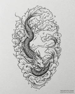 Tat tattoo sketch, soaring birds gliding over... - эскиз тату (№1753303805_0, 23.07.2025 20:50) — Tatufoto.com