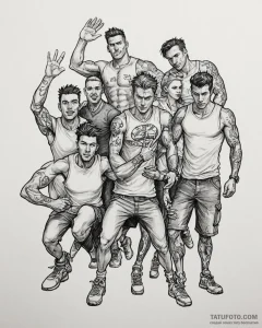 Eskizto, tattoo sketch, rodney and friends te... - эскиз тату (№1753304169_0, 23.07.2025 20:56) — Tatufoto.com