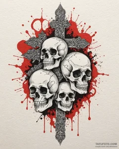 черепа с абстрактными узорами, artistic tatto... - эскиз тату (№1753358701_0, 24.07.2025 12:05) — Tatufoto.com