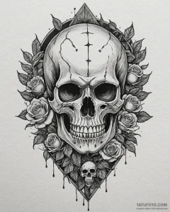 Tat tattoo sketch, ballister with intense gaz... - эскиз тату (№1753358787_0, 24.07.2025 12:06) — Tatufoto.com