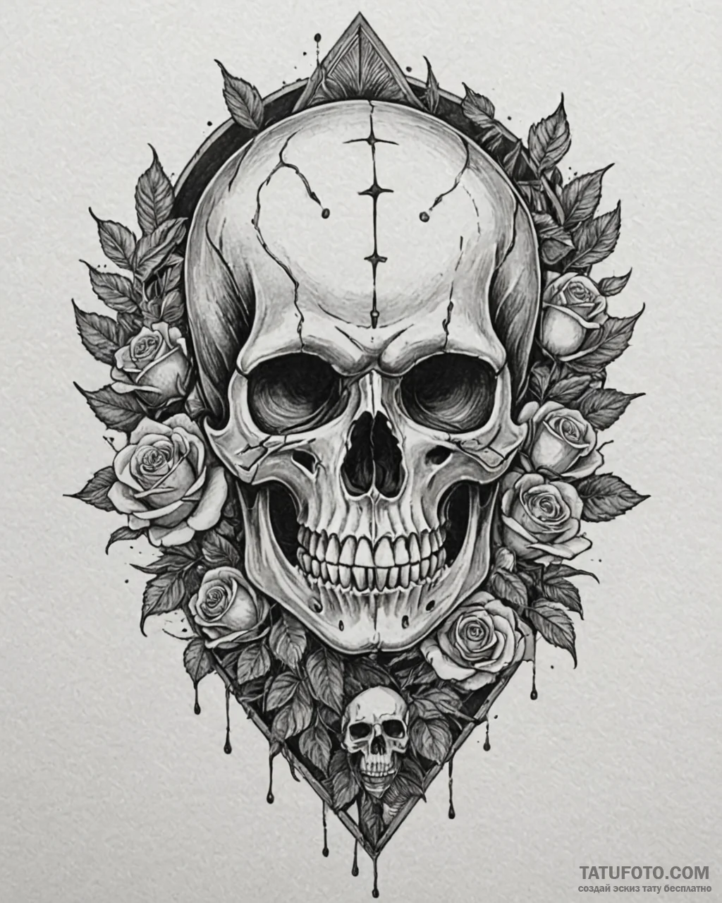 Tat tattoo sketch, ballister with intense gaz... - эскиз тату (№1753358787_0, 24.07.2025 12:06) — Tatufoto.com