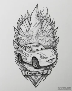 Eskizto, tattoo sketch, lightning mcqueen win... - эскиз тату (№1753366414_0, 24.07.2025 14:13) — Tatufoto.com