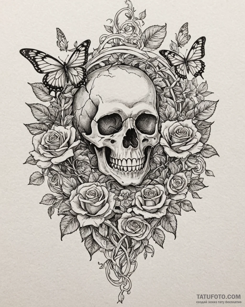 Tattoo sketch, encanto house intertwined with... - эскиз тату (№1753368317_0, 24.07.2025 14:45) — Tatufoto.com